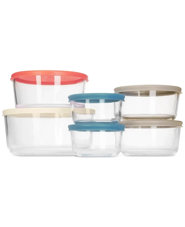 Art & Cook 12-Piece Glass Food Storage Container Set – New