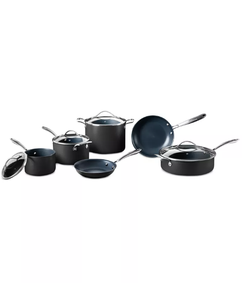 NEW Guy Fieri Flavortown 10-Piece Hard-Anodized Nonstick Cookware Set