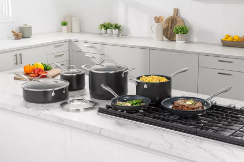 NEW Guy Fieri Flavortown 10-Piece Hard-Anodized Nonstick Cookware Set