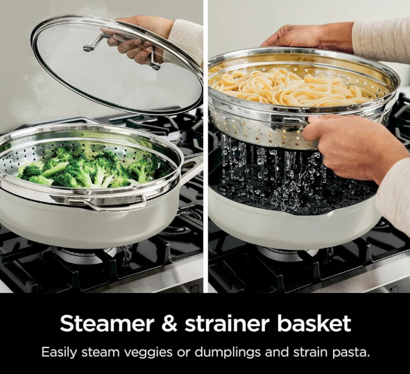 Ninja Foodi NeverStick Premium 4-Qt PossiblePan – Vanilla Bean – Local Pickup