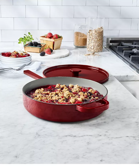 NEW The Cellar 3.5-Qt Enameled Cast Iron Braiser – Bordeaux – Local Pickup