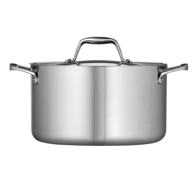 NEW Tramontina Signature 6QT Tri-Ply Clad Stainless Steel Sauce Pot w/ Lid