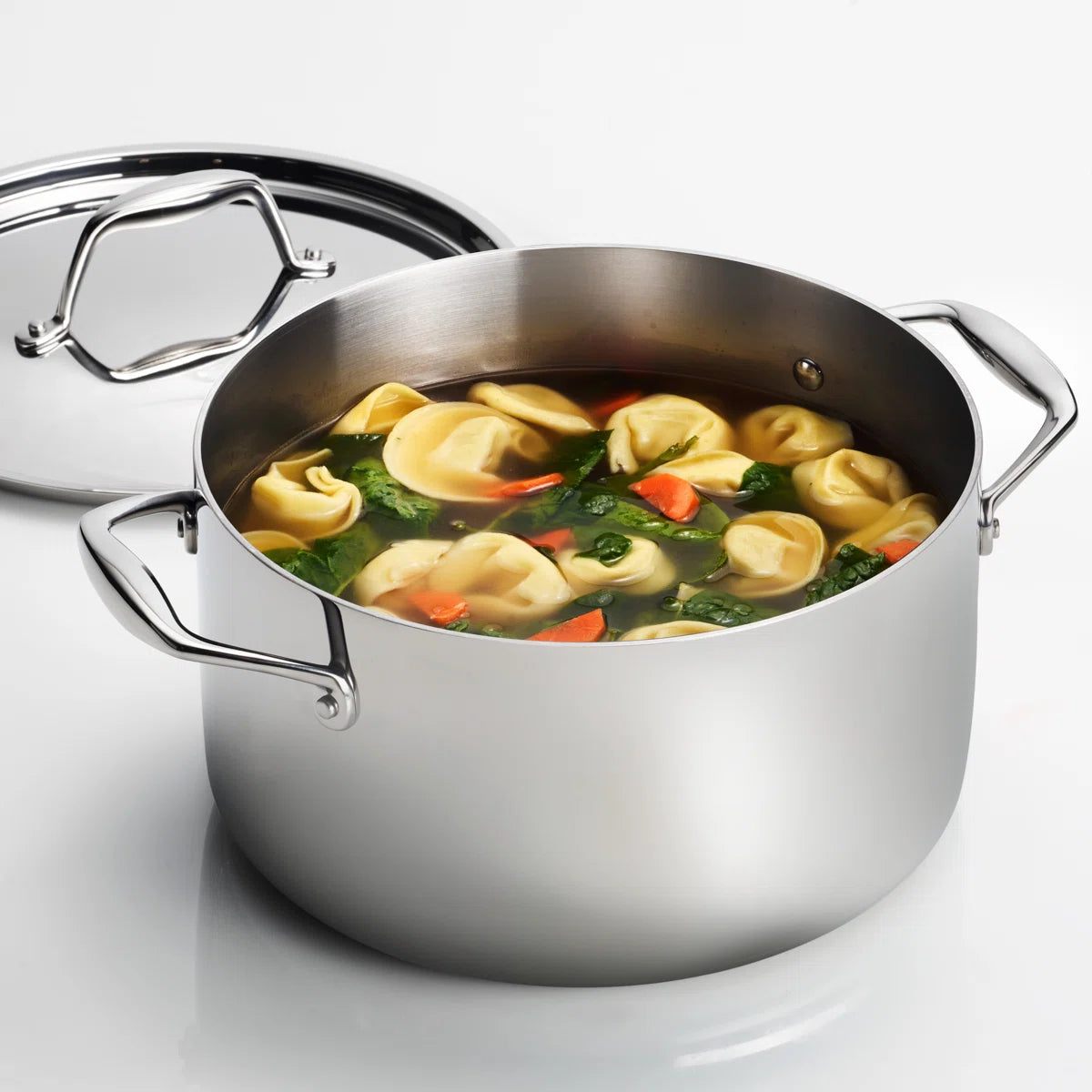 NEW Tramontina Signature 6QT Tri-Ply Clad Stainless Steel Sauce Pot w/ Lid