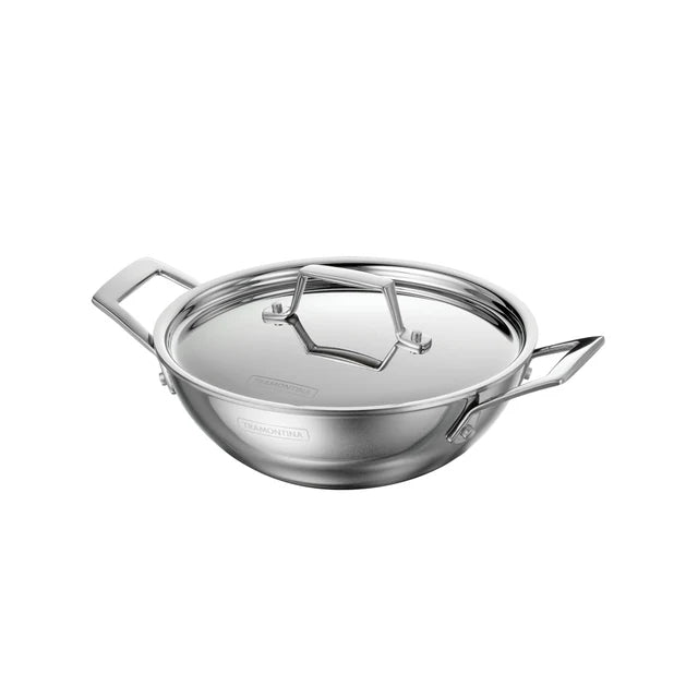 Tramontina Utsava 1.75-Qt Tri-Ply Kadai with Ceramic Interior – Induction – Local Pickup