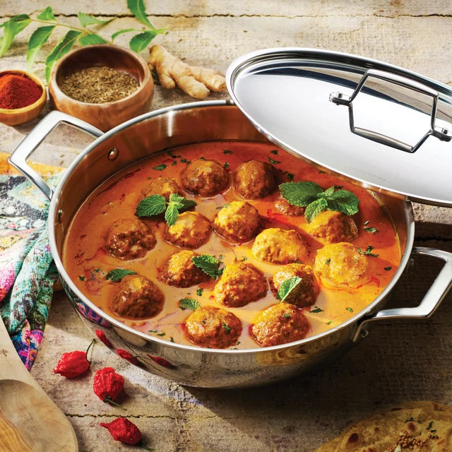 Tramontina Utsava 1.75-Qt Tri-Ply Kadai with Ceramic Interior – Induction – Local Pickup