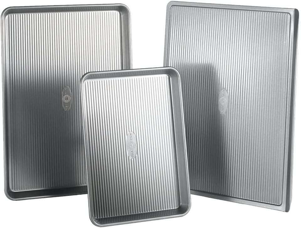 USA Pan Non-Stick Aluminum 3-Piece Bakeware Set
