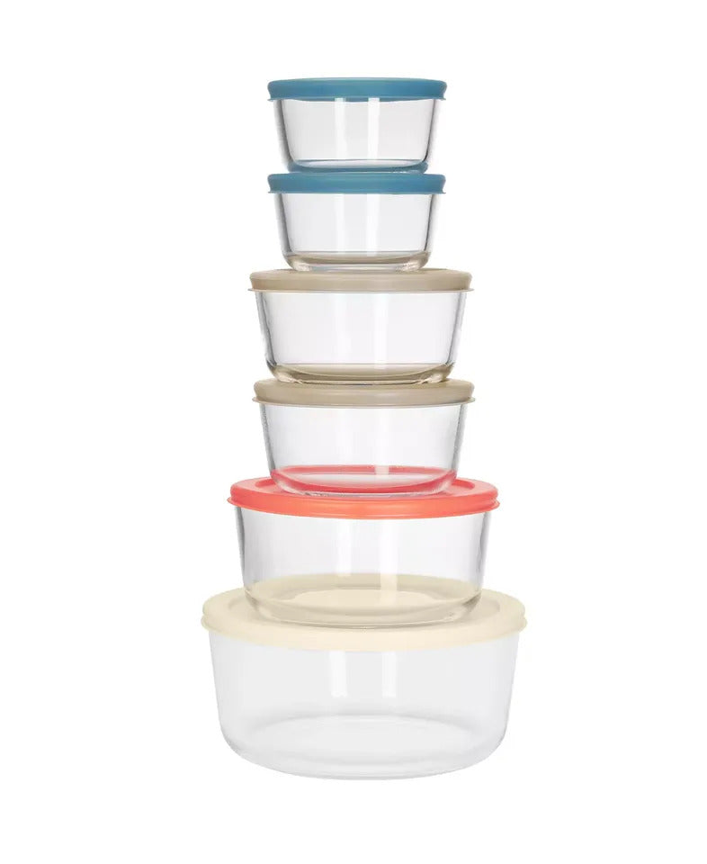 Art & Cook 12-Piece Glass Food Storage Container Set – New