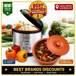VitaClay 2-in-1 Clay Rice & Slow Cooker 3.2QT – Like New