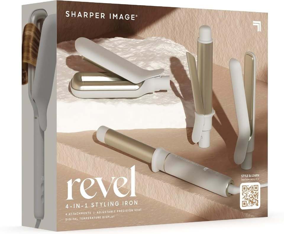 Sharper Image Revel 4-in-1 Hair Styling Iron – Brand New