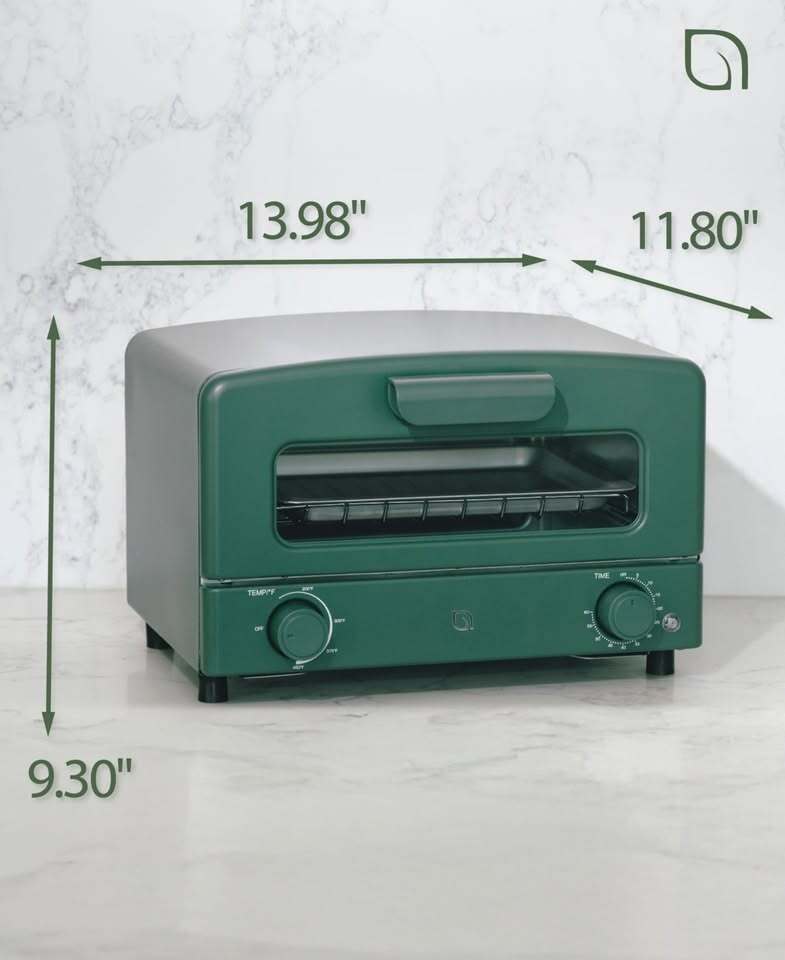 Compact Toaster Oven – 4 Slice Countertop Oven