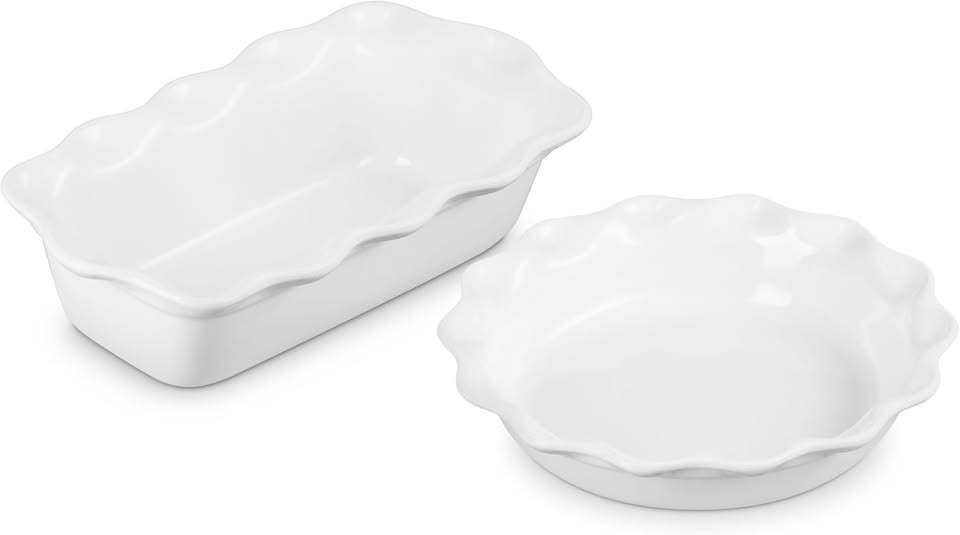 Le Creuset Pie Dish & Loaf Pan Set – Stoneware – Brand New