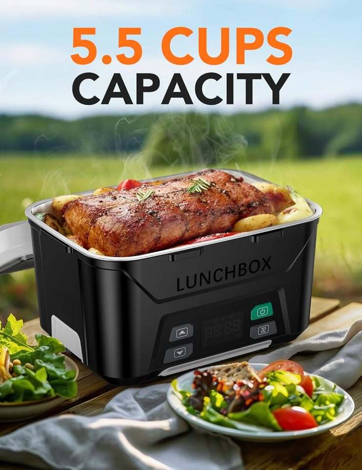 EAST OAK Cordless Electric Heated Lunch Box – Like New
