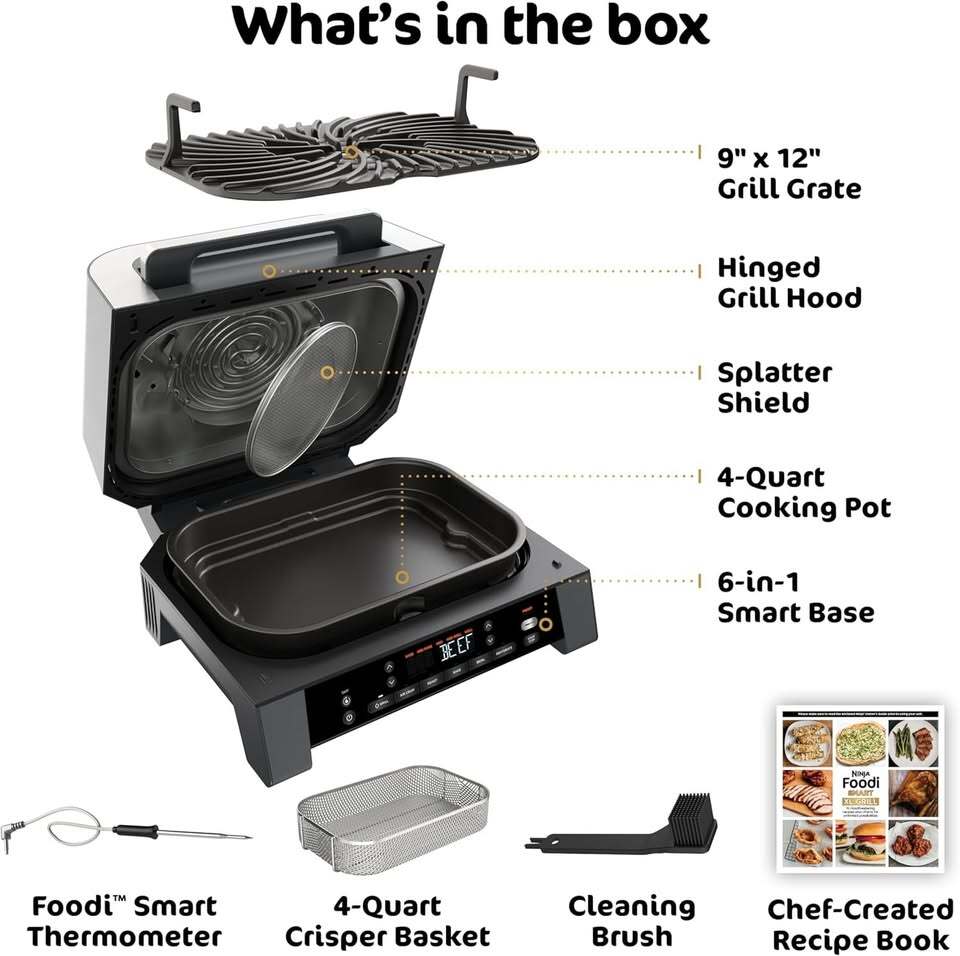 Ninja Foodi Smart XL Indoor Grill & Air Fryer DG551 – Brand New