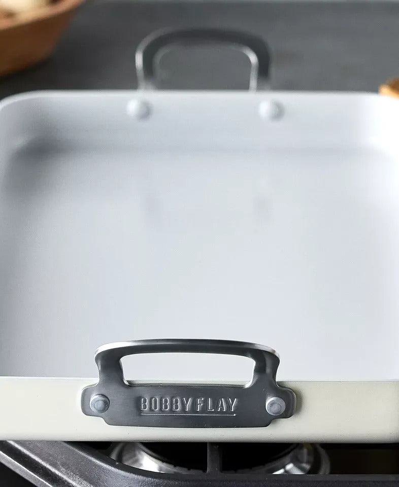 Bobby Flay GreenPan Double Burner Griddle 18" x 11" – Like New