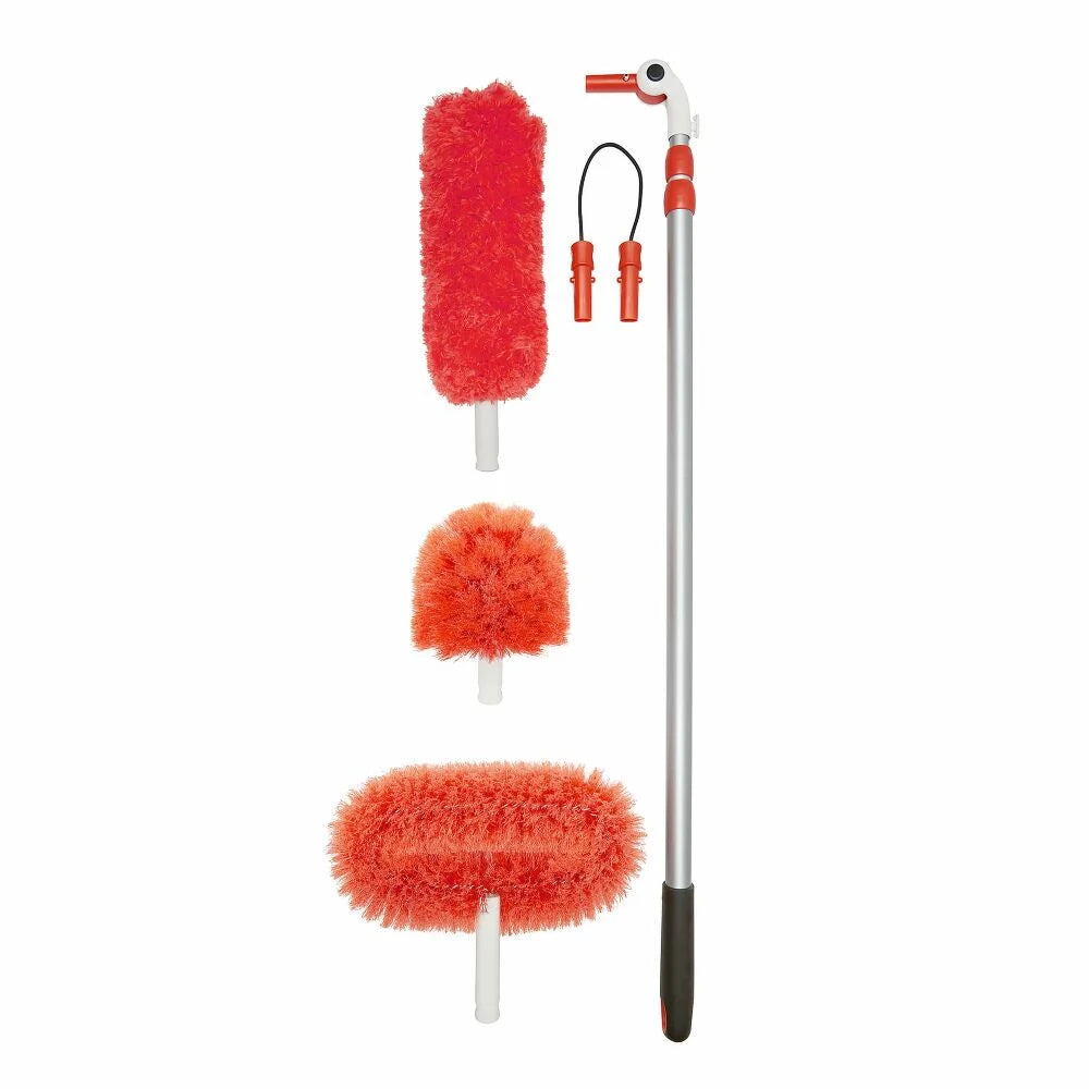 NEW OXO Good Grips Long Reach Dusting System – Extends to 8FT – 3 Heads