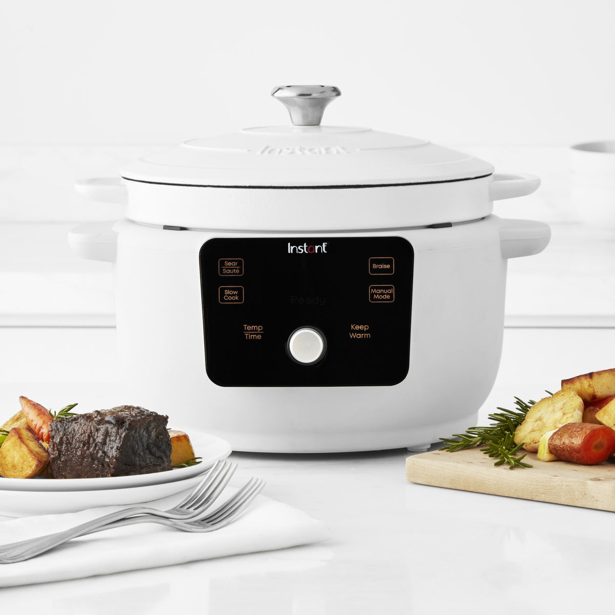 Instant Electric 6-Qt Enameled Cast Iron Dutch Oven – Gray – 1500W – Local Pickup