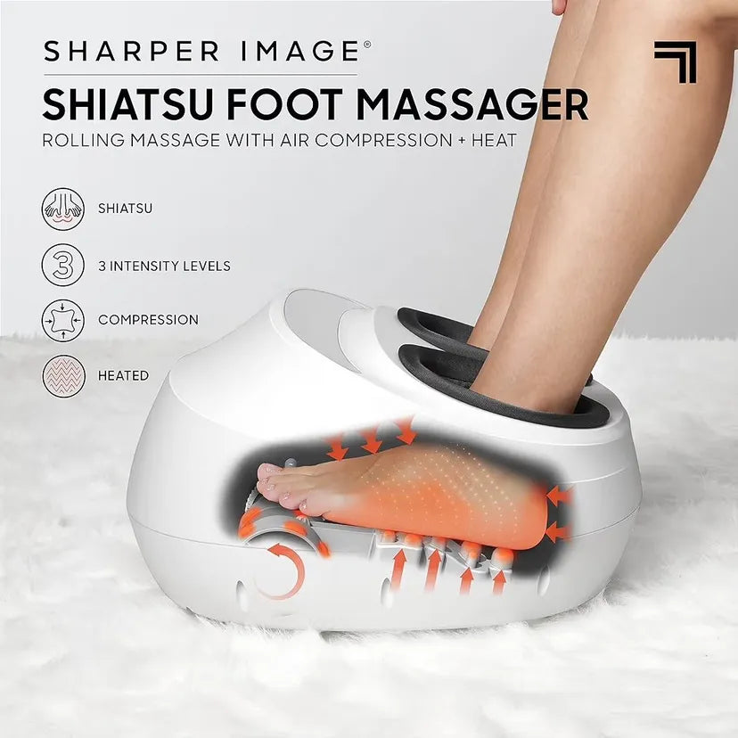 NEW Sharper Image Shiatsu Foot Massager w/ Heat & Vibration – Fits Men’s 12