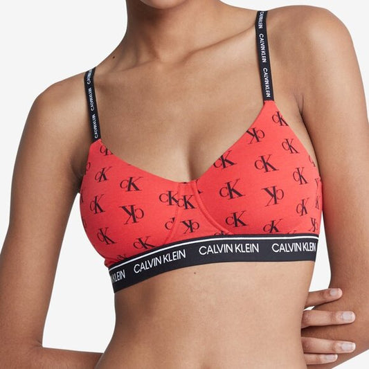 NWT Calvin Klein Archive Logo Lightly Lined Wirefree Bra QF6094 XS