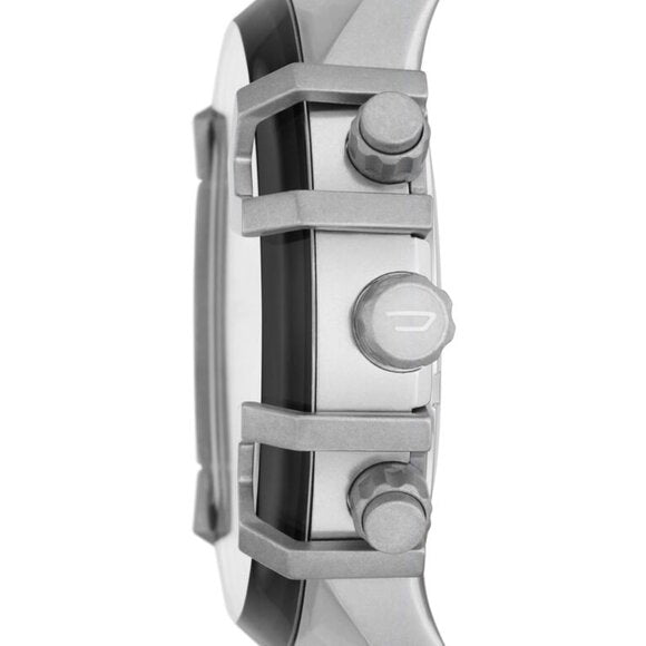 NWT  DIESEL Men's Diesel Griffed Chronograph Black Leather Watch 48mm
