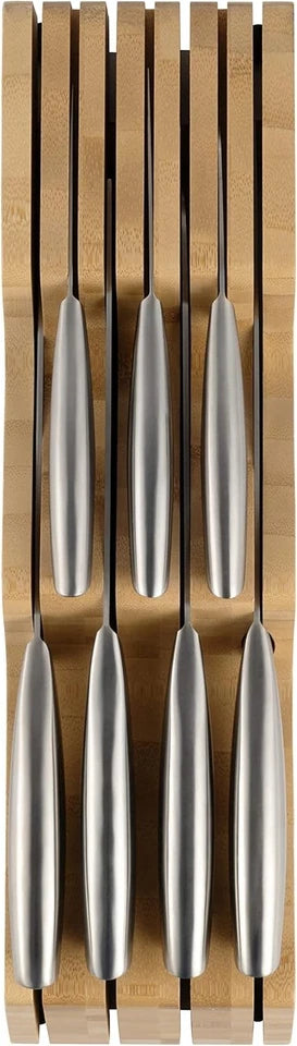 Brand New Cangshan Sanford 7-Piece Forged German Steel Knife Set & Tray